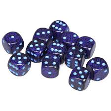 Cobalt: Speckled D6 Set of 12