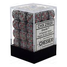 Speckled D6 Set of 36 : Granite