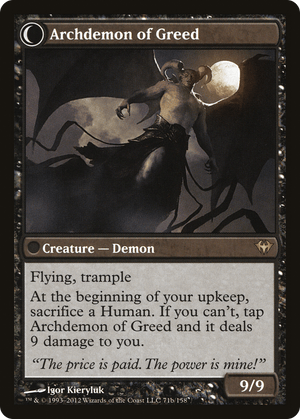 Ravenous Demon // Archdemon of Greed