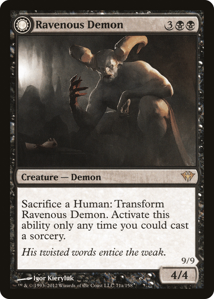 Ravenous Demon // Archdemon of Greed