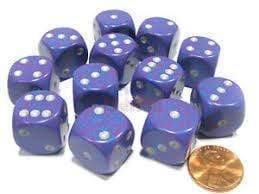 Silver Tetra: Speckled D6 Set of 12