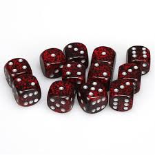 Silver Volcano: Speckled D6 Set of 12